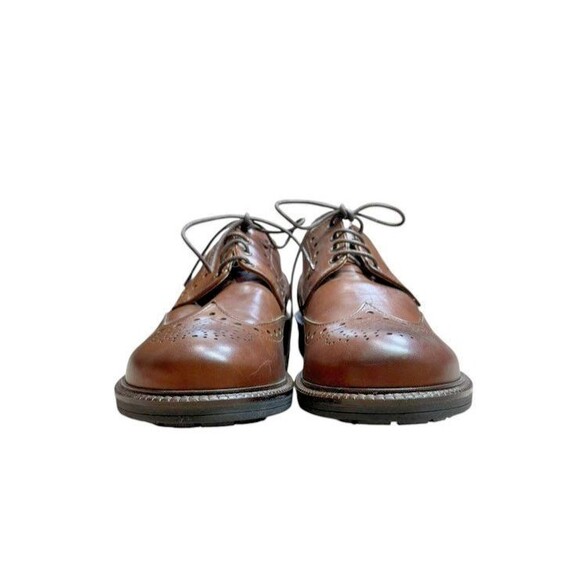 Handmade Italian Shoes Mens Size 41 Brogue Dress Made in Italy Classic - Oxford - Picture 9 of 10